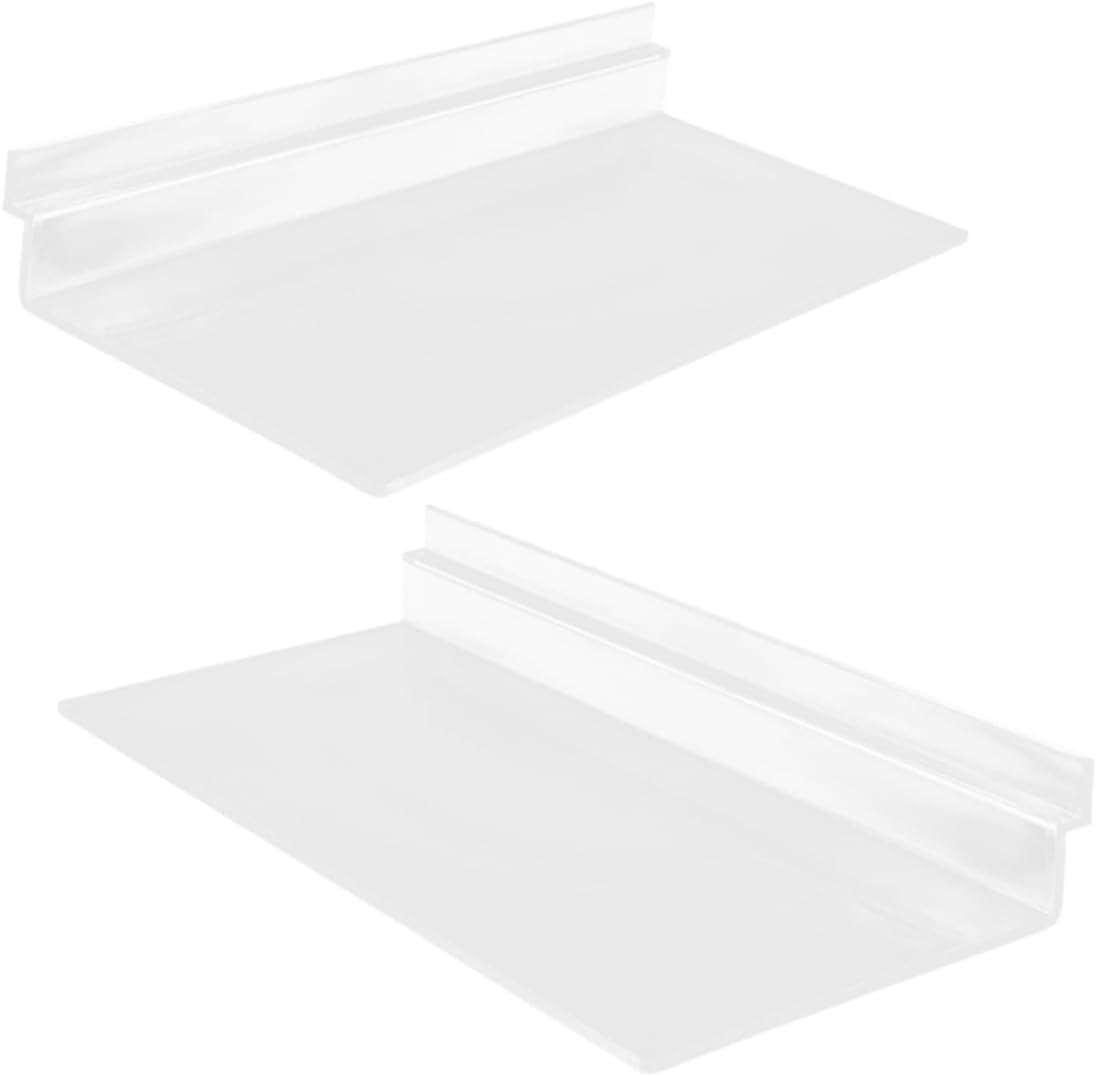 Levemolo 2pcs Sliding Wall Shelves for Shoes Slatwall Accessories Display Storage for Retail Store Home Decor