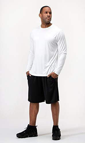 DEVOPS 2 Pack Men's Sun Protection Quick Dry Long Sleeve Rash Guard Fishing Running Garden Cycling Garage Homewear Shirt4