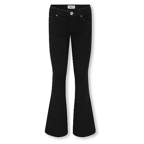 Only&Kids Mädchen KOGROYAL Life REG Flared PIM600 NOOS Bootcut-Jeans, Black Denim, 158 cm