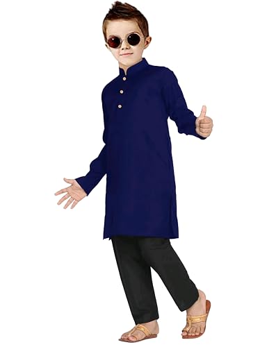 Image of Trustous Elegant Ethnic Wear Boys's Cotton Kurta Pyjama Sets
