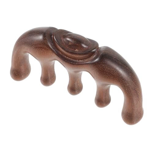 OUNONA Peine de Madera Natural con Dientes Anchos para Masaje de Cabelludo Alivio de Estrés y Reducción de Rotura Accesorio de Pelo Duradero y Suave
