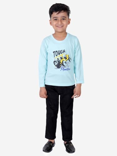 Image of superminis Boy's /Girls Cotton Round Neck Full Sleeves Regular Fit T Shirts With Trendy And Fun Prints