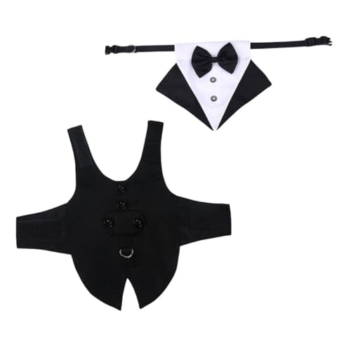 Disfraz formal para perro talla S color negro