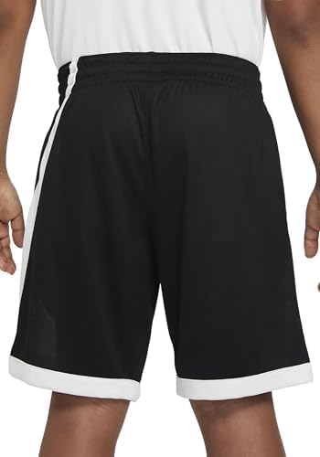 Nike Boy's Dri-FIT HBR Basketball Shorts (Little Kids/Big Kids) Black/White/White/White SM (7-8 Big Kid)2