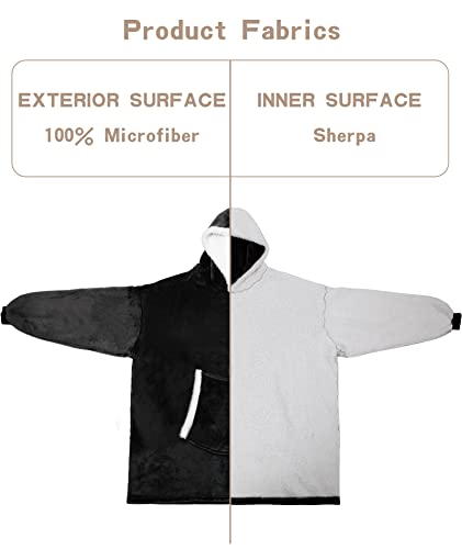 Oversized Wearable Blankets Hoodie - Sherpa Fleece Hooded Blanket For Adult As A Gift, Warm & Comfortable Blanket Sweatshirt With Giant Pocket Both Indoors And Outdoors Blanket #TOP6