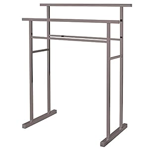 Kingston Brass SCC8248 Pedestal Steel Construction Towel-Rack, Brushed Nickel
