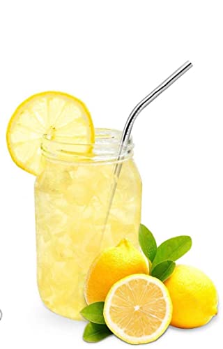 Image of SAVE Stainless Steel Metal Straws | Reusable Drinking Straws + Cleaning Brush (Straight Straws)