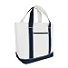 DALIX 14" Mini Small Cotton Canvas Party Favor Wedding Gift Tote Bag in Navy Blue