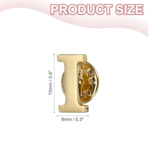 Image of PATIKIL Letter Lapel Pins, Initial Alphabet Collar Pins Letter Brooch Pins for Women Men Shirt Dress Suits