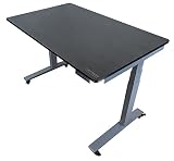 RISE UP dual motor electric standing desk 60x30" black bamboo desktop premium ergonomic adjustable h