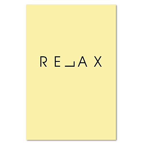 Toile abstraite de qualité premium jaune et typographie 70x100 - 2
