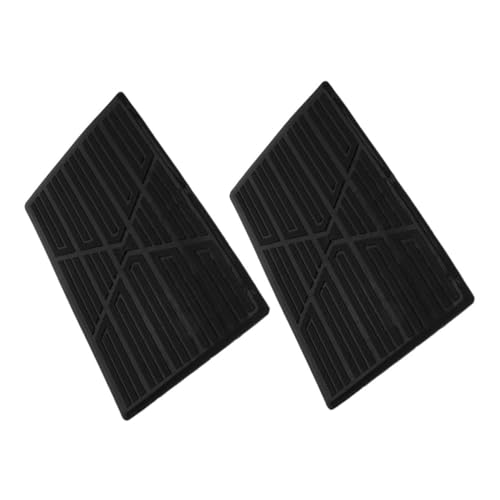 Alipis 2 Piezas alfombrilla de coche parche antidesgaste en el talón cojín del reposapiés del vehículo parche de alfombra accesorio de coche alfombrillas de suv caucho Negro