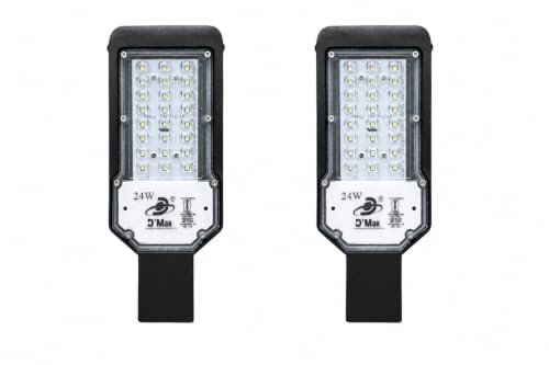 Image of D'Mak LED Street Light White Focus with Lens Waterproof IP65 for Outdoor Purposes (Pack of 2, 24W LED Street Light)