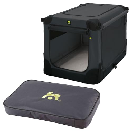 Maelson Soft Kennel anthrazit 72 cm + Lounge Mat - Transportbox mit Matratze für Hunde