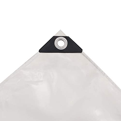 Bâche blanche 4x5 m de qualité supérieure lourde 650 g/m² - 5