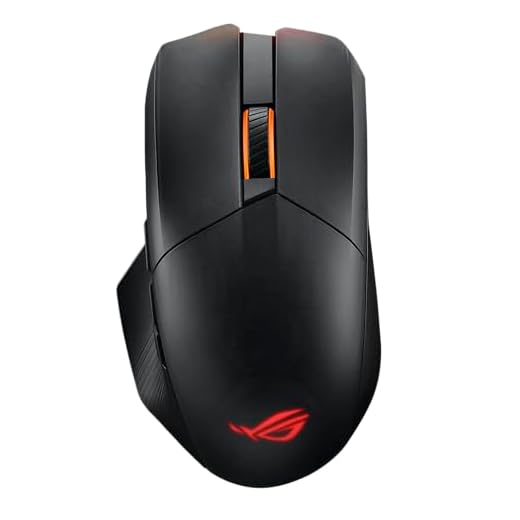 ASUS ROG Chakram X Origin Gaming Mouse, Tri-Mode connectivity (2.4GHz RF, Bluetooth, Wired), 36000 DPI Sensor, 11 programmable Buttons, Detachable Joystick, Paracord Cable, Black