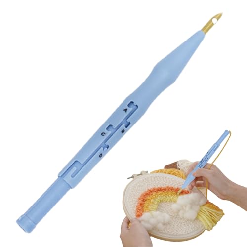 Generico Punch Needle Para Principiantes | Bolígrafo con Aguja de Bordado Ajustable | Herramienta De Bordado De Colores | Aiguille Magique Broderie | Fa Mágico Para Bordado | Aguja | Fácil De Usar