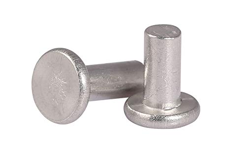 100 pièces M5 * 8/10/12/16/20/25MM M5X8/10/12/16/20/25MM ton argent GB109 Rivets en aluminium AL aluminium frapper tête plate Rivet solide M5-M5X16, 100 pièces
