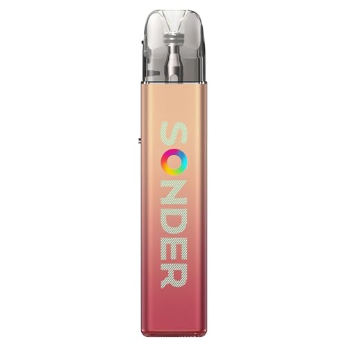 GeekVape Sonder Q2 Kit | Q pod 0.8Ω（12-18W) Cartridge |1350mAh Battery 30W Vape with 3ml Q Pod Cartridge MTL Vaporizer Electronic Cigarette Vaping Pas de nicotine (Pétillant Pêche)