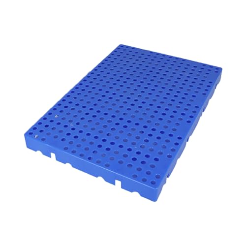 PFCDZDU Plastic Pallet, Lightweight Waterproof PE Storage Grid Pad, Kitchen Supermarket Garages Pet Snap Spliced Shipping Floor Tray (Color : Blue-1 pcs, Size : 80x80x5cm)