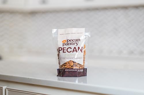 The Pecan Pantry 1 lb Fresh Premium Pecan Halves - U.S.A. Grown - Resealable Bag - Perfect for Baking, Snacking, and Cooking