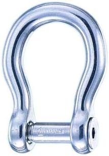 Stainless Steel Self Locking Allen Head Pin Bow Shackle - Size: 5/16" or 8mm