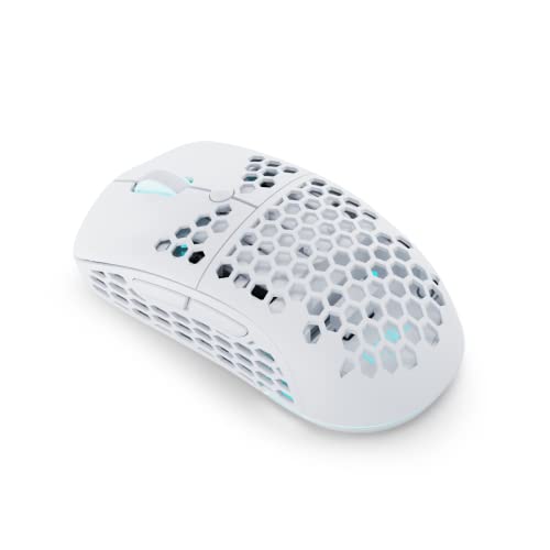 Pwnage Ultra Custom Ambi Wireless Gaming Mouse - Esports Pro Gamer Adjustable Sensor Position - Flawless Pmw3370 Optical Sensor 19,000 Dpi White #TOP1