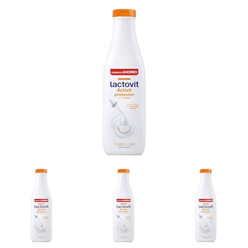 Lactovit - Gel de Ducha Protector Activit, Cuida el Microbioma, Hidrata, Nutre y Protege, Piel Fuerte y Joven, Textura Cremosa, con Protein Calcium y Lactobacillus F, para Pieles Sensibles - 750 ml