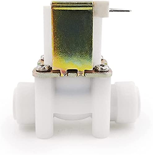 KANDUO 2 uds 1/4 3/8 Pulgadas válvula solenoide de Agua 12V/24V/220V válvula Cerrada Normal Tubo de Manguera conexión rápida Sistema de ósmosis inversa de Agua útil(Motor with Bracket,1/4Inch)