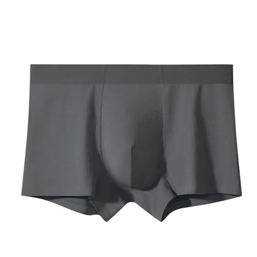 Mens Breathable Underwear Moisture-Wicking Solid Boxer Briefs Performance Low Waist Athletic Sports Underwear Panties