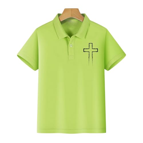 Tween Aesthetic Polo Shirts Short Sleeve Cross Print Tennis Tops School Uniform Shirts for Boys Girls Collared Tops3