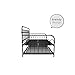 Novogratz Bright Pop Twin Daybed with Trundle - Stylish & Multifunctional Frame, Built-in Casters, Metal Twin Daybed Frame, Black