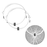 Wevdn 2PCS Bracelet Car Window Breaker, Car Emergency Glass Breaker with Tungsten Carbide Bead, Adjustable Emergency Self Rescue Wrist Strap for Car Rapid Escape, Car Accessories (White)