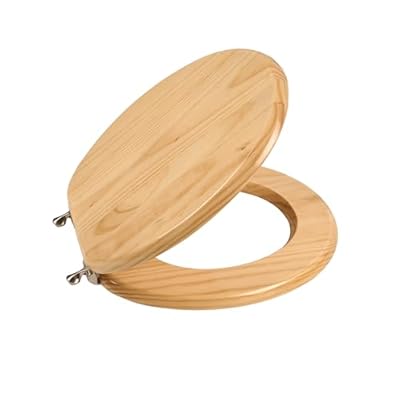 Toilet Seat, Solid Wood, Pine Wood, High Gloss Finish, PIKLiDS (Round)
