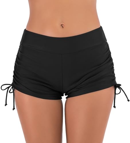 Women's Swim Shorts Swimsuit Boy Shorts Tie Side Bathing Suit Bottom Bikini Board Shorts
