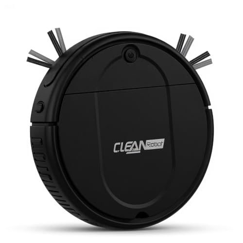 Générique Robot Aspirateur, Robot Aspirateur et Laveur 3 en 1 pour Un Nettoyage Complet, Autonomie 100 Minutes, Ultra-Fin, Efficace et Silencieux, Idéal pour Poils d'animaux et Sols Durs.