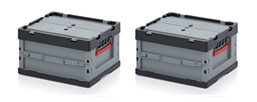 2x Profi Faltbox 40 x 30 x 22 mit Deckel inkl. Zollstock * 2er Set