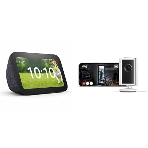【セット買い】 Echo Show 5 (エコーショー5) チャコール + Ring Indoor Cam Plus (リング インドアカム プラス) - ホワイトの商品画像（Amazon）