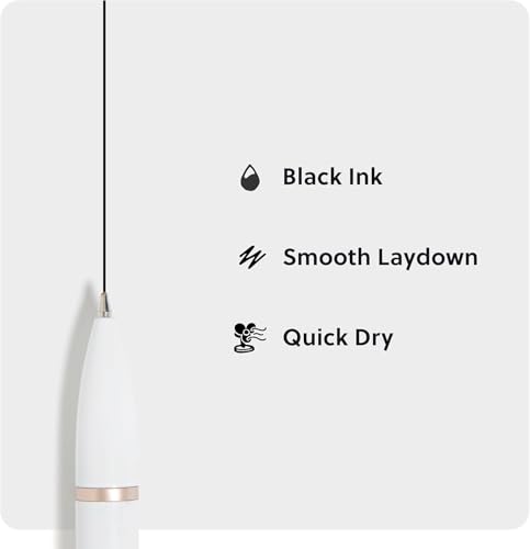 Image of U Brands Monterey Ballpoint Pens, Set of 12, Bold (1.0 mm) Point, Black Ink, Black and White