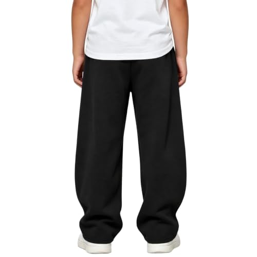 Boys Baggy Sweatpants Casual Fleece Straight Leg Sweat Pants With Pockets - image 7