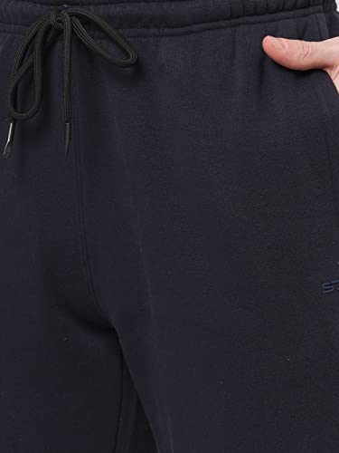 Image of Sweet Dreams Mens Fleece Solid Track Pant Pack of 1 (MP-1501GVCOEO Navy Blue 5XL)