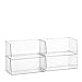 Set Of 4 Clear Pantry Organizer Bins Stackable Household Plastic Food Storage Basket with Wide Open Front for Kitchen, Countertops, Cabinets, Refrigerator, Freezer, Bedrooms, Bathrooms - 12