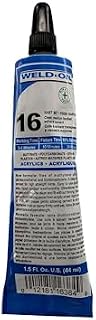 Weld-On 16 DCM & TCE Free Acrylic Plastic Cement – Clear, Medium-Bodied Solvent for Acrylic, ABS & Polycarbonate – 1.5 oz Tube (New Safer Formula)