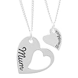 equilibrium Collar chapado en plata con doble ajuste para mamá e hija