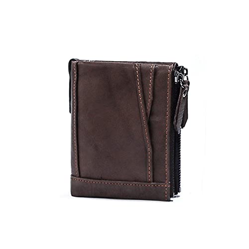 Genuine Leather Women Wallet Female Coin Purse Small Card Holder For Clamp For Money Bag For Lady (Coffee)