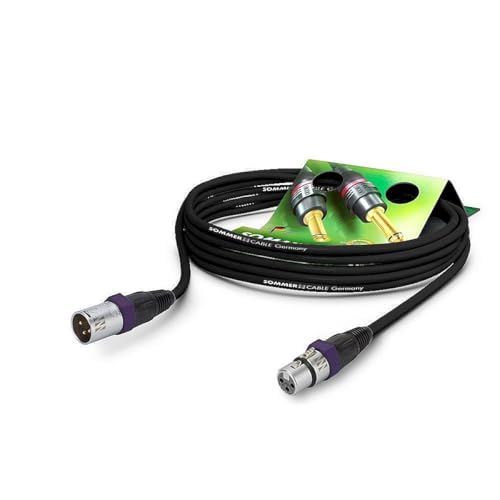 Sommer Cable GA1B-0100-SW-VI XLR Anschlusskabel [1x XLR-Buchse 3 polig - 1x XLR-Stecker 3 polig] 100 m Schwarz