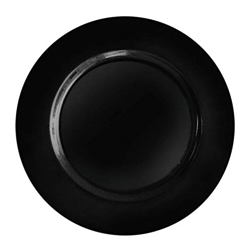 Tiger Chef round charger plates - beaded black 13-inch (96 pack)