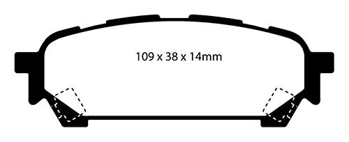 Image of EBC Brakes Redstuff 3000 Series Sport Brake Pad Set DP31687C to Fit SUBARU,SAAB