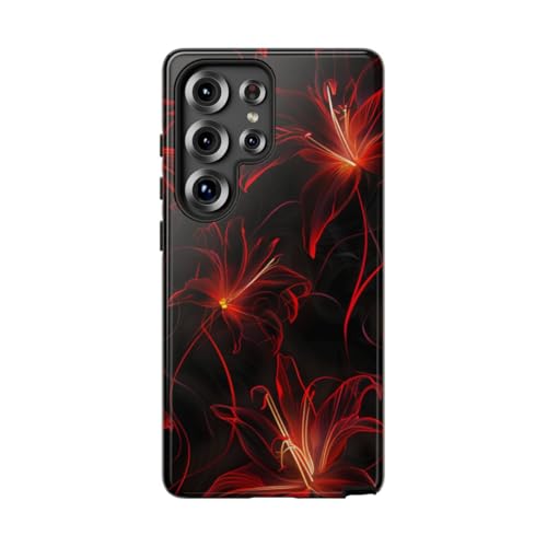 Coque résistante Samsung S25 Ultra lys araignées rouges anti-chocs et brillante