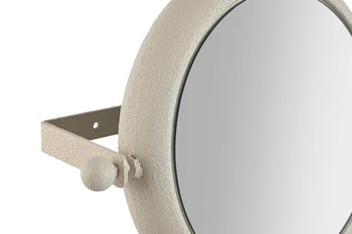 Miroir de table blanc en métal texturé pour coiffeuse cocooning - 3